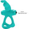 Pretty love - figgy anillo vibrador rabbit verde - 6