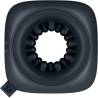 Satisfyer Ring Stroker negro, de frente con su abertura