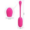 Pretty Love Doreen magenta, huevo vibrador con botón y medidas