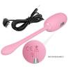Pretty Love Doreen rosa, huevo vibrador con cable de carga USB
