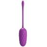 Pretty love - huevo vibrador con textura marina recargable morado - 1