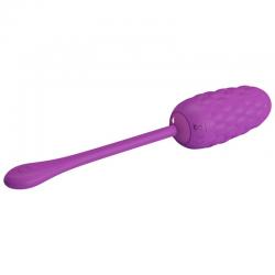 Pretty love - huevo vibrador con textura marina recargable morado