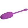 Pretty love - huevo vibrador con textura marina recargable morado - 3
