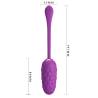 Pretty love - huevo vibrador con textura marina recargable morado - 6