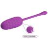 Pretty love - huevo vibrador con textura marina recargable morado - 7