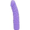 Vibrador morado Get Real Classic Original de perfil, con venas en relieve