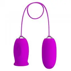 Pretty love - daisy huevo dual vibrador recargable morado