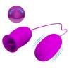 Pretty love - daisy huevo dual vibrador recargable morado - 3