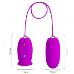 Pretty love - daisy huevo dual vibrador recargable morado