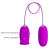 Pretty love - daisy huevo dual vibrador recargable morado - 7