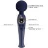 Pretty love - skyler vibrador wand azul - 7