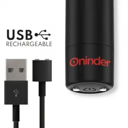 Oninder - berlin bala vibradora negro 9 modos 8.5 x 2 cm - app gratuita