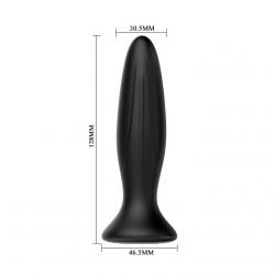 Mr play - plug anal vibrador negro recargable