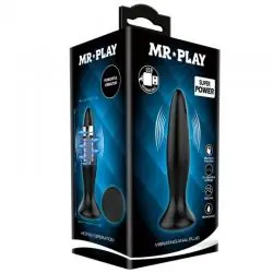 Mr play - plug anal vibrador negro recargable Mr play - plug anal vibrador negro recargable