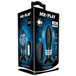 Mr play - plug con bolas rotadoras negro control remoto Mr play - plug con bolas rotadoras negro control remoto