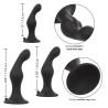 CalExotics Silicone Anal Ripple Kit, imagen con las medidas de cada plug