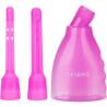 Pera y cánulas de la Ultimate Douche rosa por separado