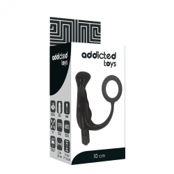 Addicted toys - vibrador prosttico negro 10 cm