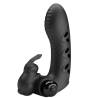 Pretty love - vance funda dedo vibrador conejo negro - 5