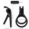 Armony - traveler anillo doble vibrador pareja rabbit negro - 3