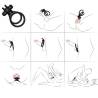 Armony - traveler anillo doble vibrador pareja rabbit negro - 4