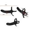 Armony - dildo con anillo & vibrador control remoto negro - 2