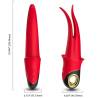 Medidas y detalles del vibrador Armony Shadow rojo