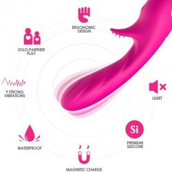 Armony - romance vibrador con estimulador fucsia