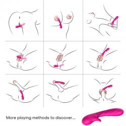 Armony - romance vibrador con estimulador fucsia
