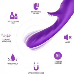 Armony - romance vibrador con estimulador violeta Armony - romance vibrador con estimulador violeta