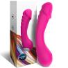 Vibrador punto G realista Armony fucsia y su caja