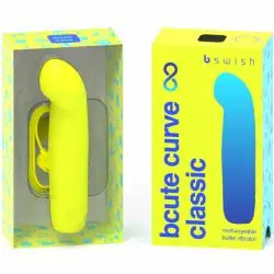B swish - bcute curve infinite classic vibrador recargable silicona amarillo