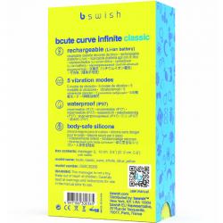B swish - bcute curve infinite classic vibrador recargable silicona amarillo