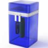 Neceser azul con cremallera de la edición limitada amarilla