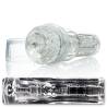 Fleshlight Go Torque Ice transparente con diagrama de su canal interior