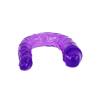 Curvatura del dildo doble de gelatina lila