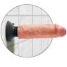 King Cock vibrador de 6 pulgadas claro fijado a la pared