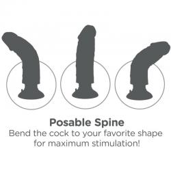 King cock - dildo vibrador 15.24 cm natural