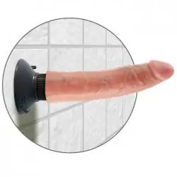 King cock - dildo vibrador 17.78 cm natural