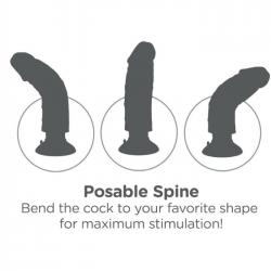 King cock - dildo vibrador 17.78 cm natural
