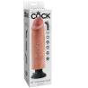 Dildo vibrador king cock 25.5 cm natural - 6