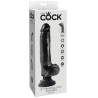Caja del King Cock vibrador de 9 pulgadas con testículos negro
