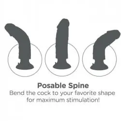 King cock - dildo vibrador con testiculos 25.5 cm color natural
