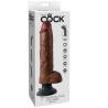Dildo vibrador king cock con testiculos 25.5 cm color marron - 3