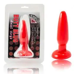 Plug anal pequeño rojo 15cm Plug anal pequeño rojo 15cm
