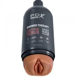 Pdx plus - masturbador stroker diseño discreto de bote champu soothing scrub caramelo