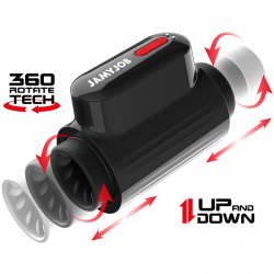Jamyjob - vortex masturbador turbo con empuje y rotación 360 up and down