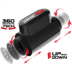 Jamyjob - vortex masturbador turbo con empuje y rotación 360 up and down