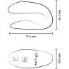 We-Vibe Sync Go, esquema con las medidas