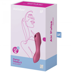 Satisfyer - curvy trinity 3 estimulador y vibrador rojo